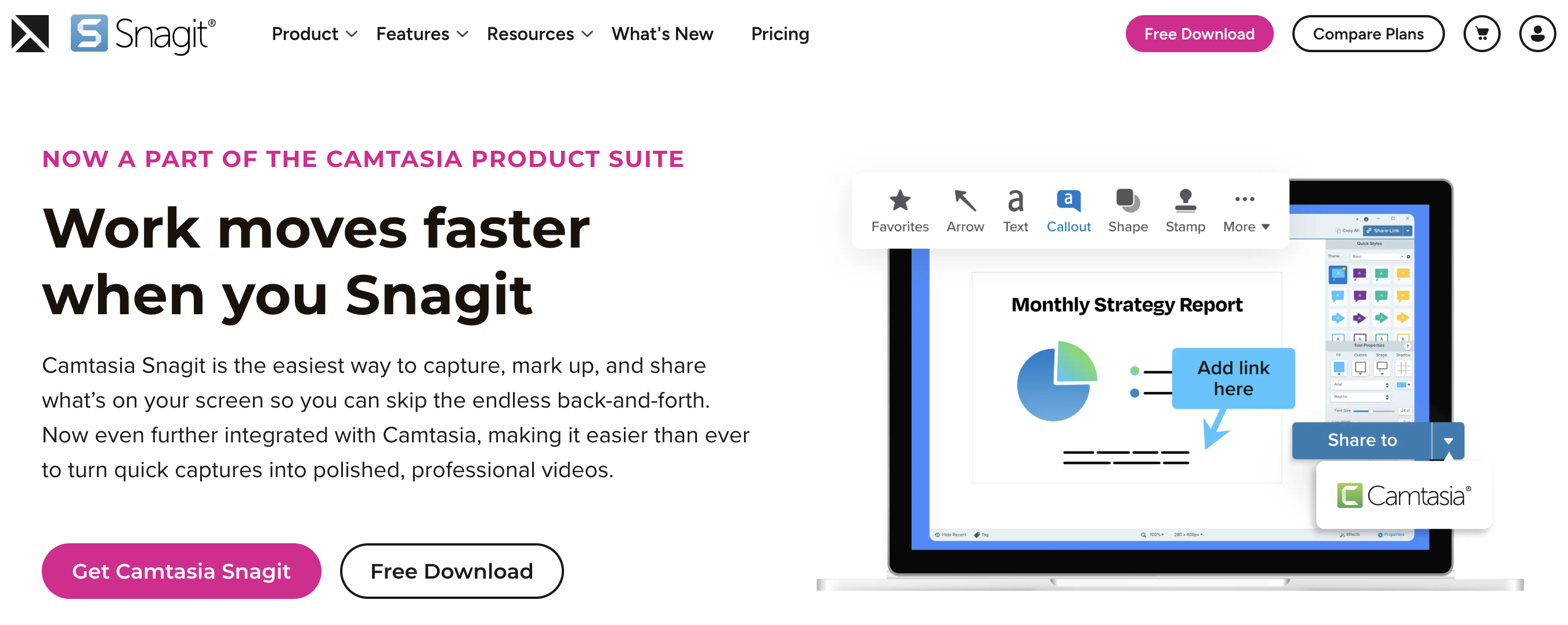 Snagit scrolling capture with annotation arrows and step callouts